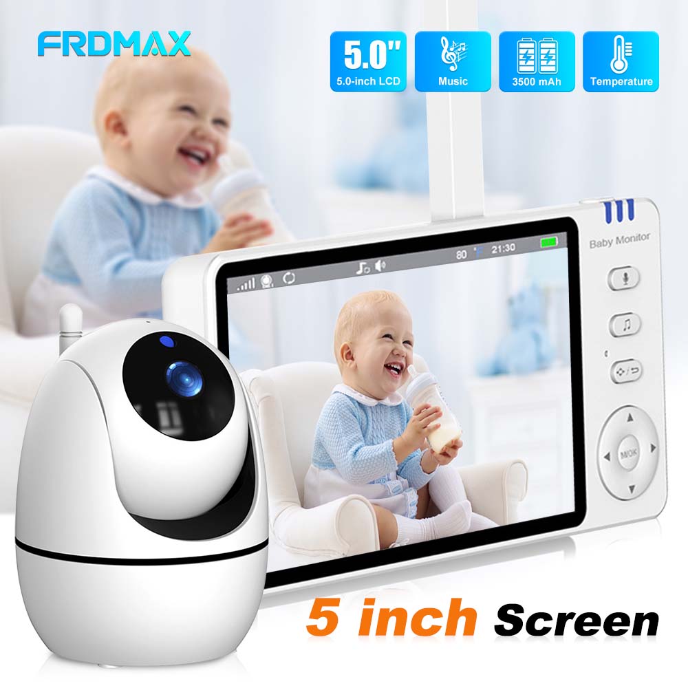 Audio Music Video - 5-Zoll-Video-Babyphone, drahtloses Zwei-Wege-Audio für den Innenbereich,