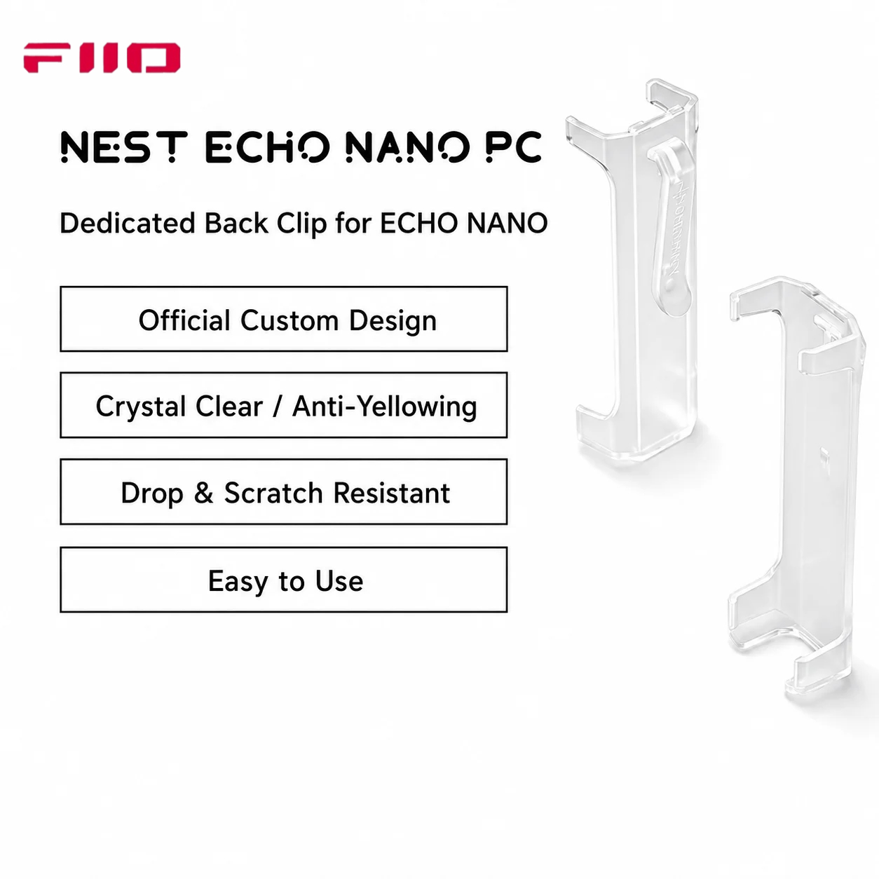 Audio Music App - FiiO Echo Nano Transparente Schutzhülle FIIO