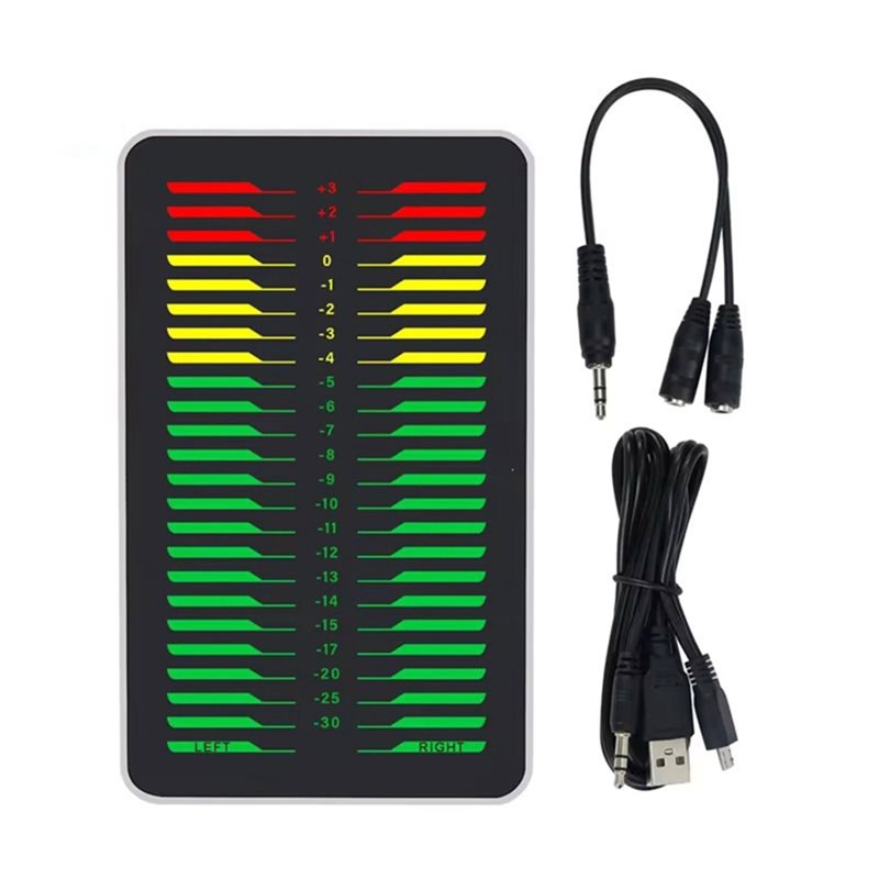 Audio Music Visualizer - B50B-AK_DB24D_PRO Zweikanal-LED-Musikpegel-Spektrumanzeige DIY Audio-Visualisierer für Verstärker