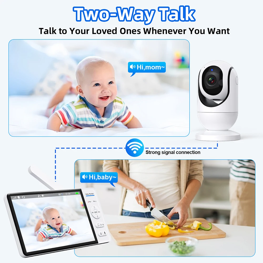 7,0'' Video Baby Monitor 720P  – Audio Music Video Bewertung und Preis