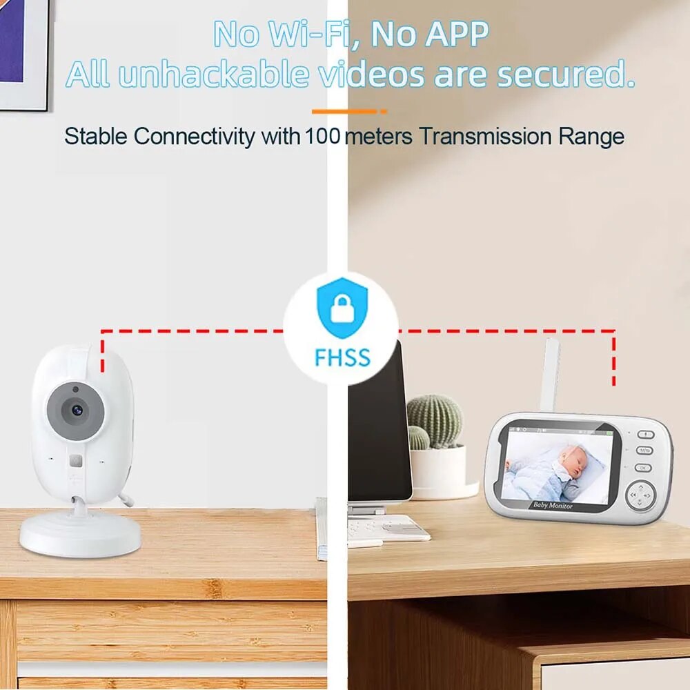 3,5'' Video Baby Monitor 2,4G  – Audio Music Video Bewertung und Preis