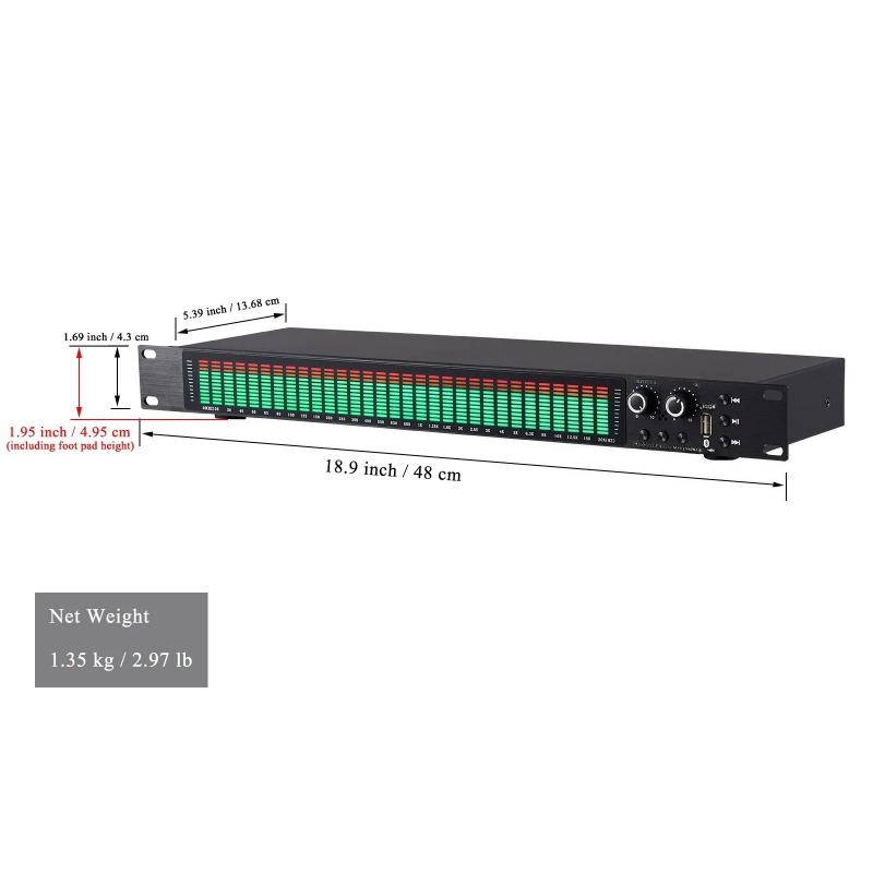 Neuer rackmontierter digitaler – Audio Music Visualizer Bewertung und Preis