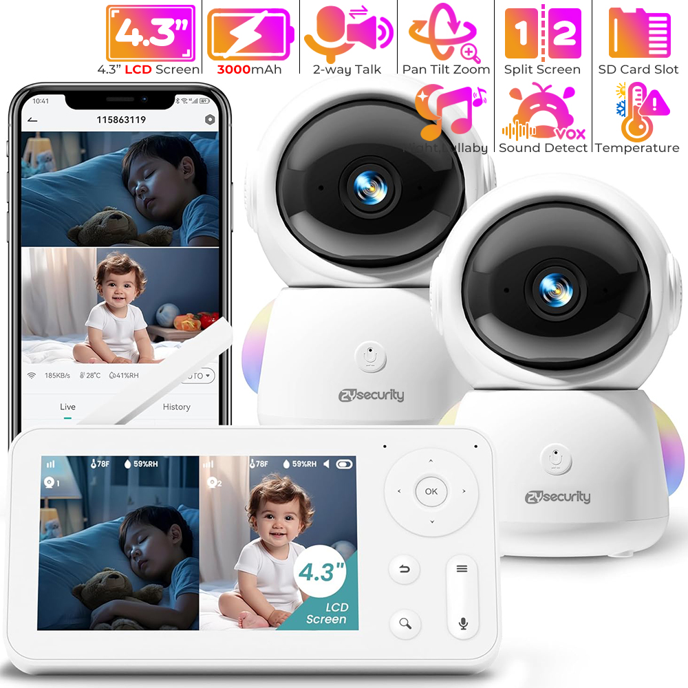 2K-Babyphone mit 2 Kameras und – Audio Music Video Bewertung und Preis