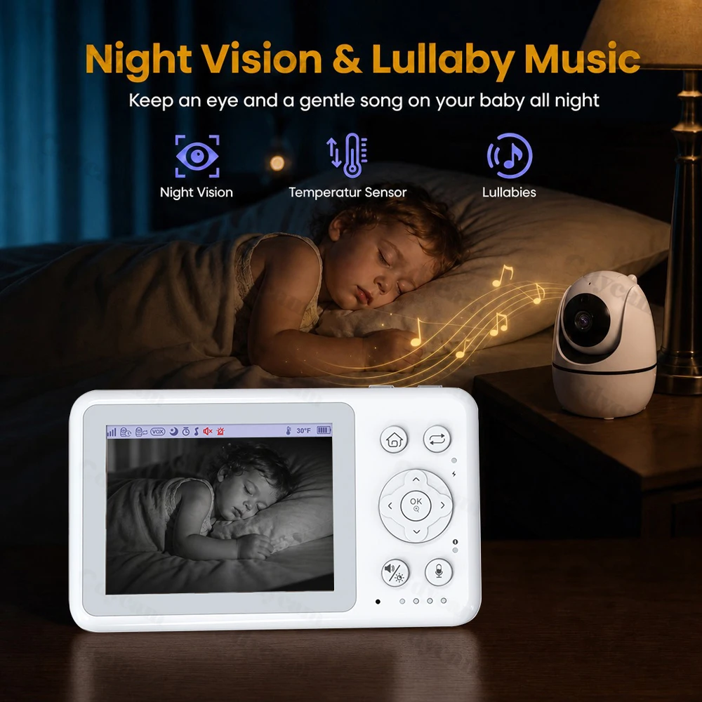 3,2-Zoll-Video-Babyphone mit L – Audio Music Video Bewertung und Preis